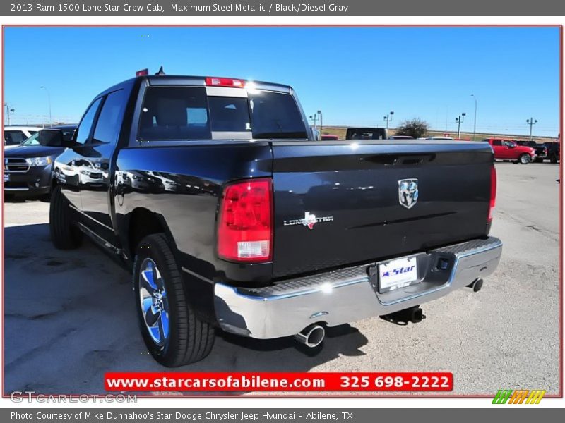 Maximum Steel Metallic / Black/Diesel Gray 2013 Ram 1500 Lone Star Crew Cab