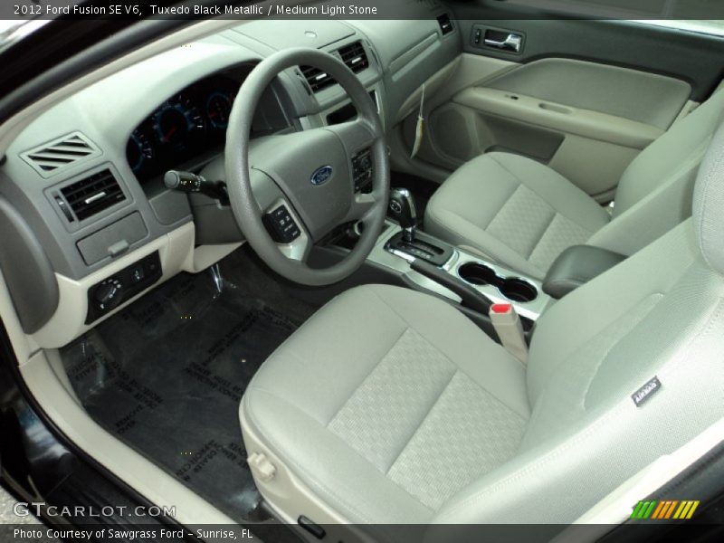 Tuxedo Black Metallic / Medium Light Stone 2012 Ford Fusion SE V6
