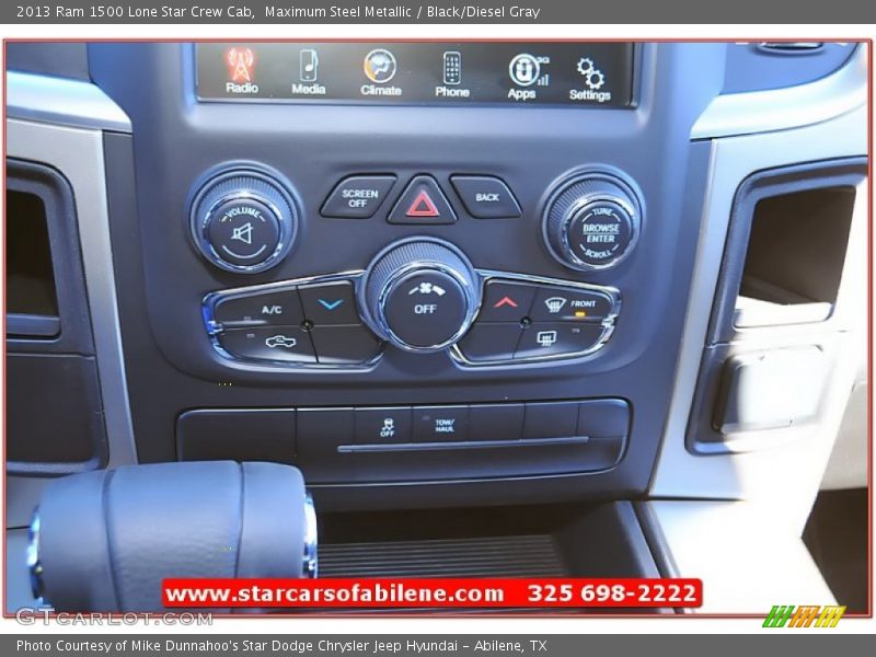 Maximum Steel Metallic / Black/Diesel Gray 2013 Ram 1500 Lone Star Crew Cab