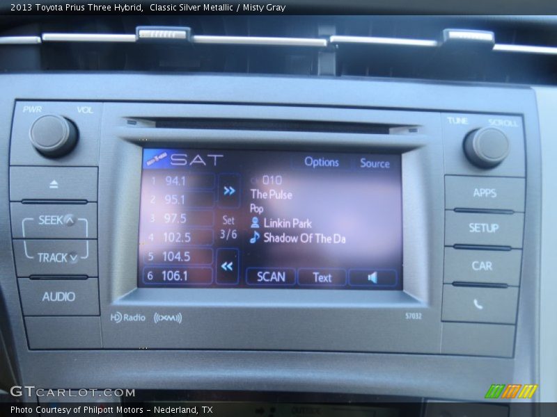 Classic Silver Metallic / Misty Gray 2013 Toyota Prius Three Hybrid