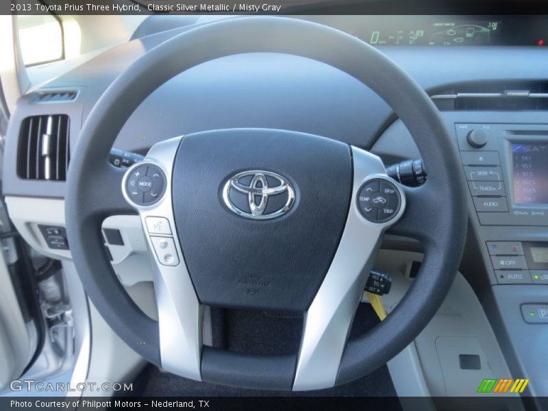 Classic Silver Metallic / Misty Gray 2013 Toyota Prius Three Hybrid