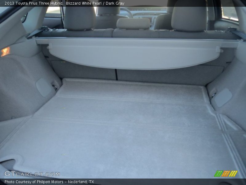 Blizzard White Pearl / Dark Gray 2013 Toyota Prius Three Hybrid