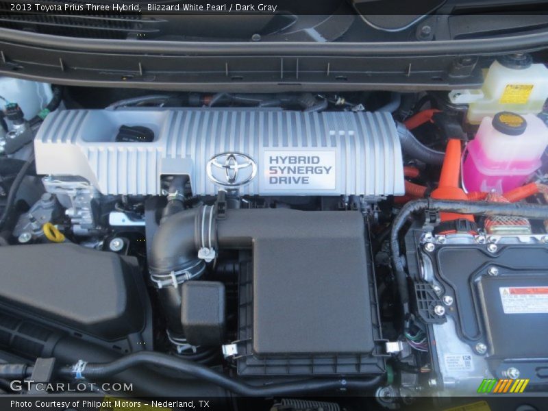 Blizzard White Pearl / Dark Gray 2013 Toyota Prius Three Hybrid