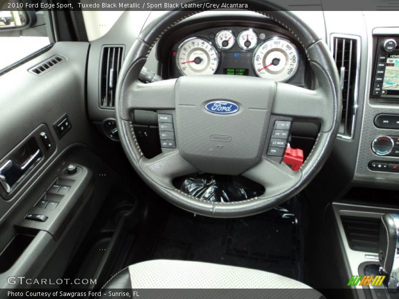 Tuxedo Black Metallic / Sport Black Leather/Grey Alcantara 2010 Ford Edge Sport