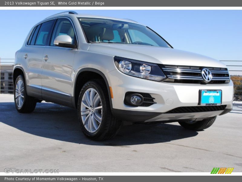 White Gold Metallic / Beige 2013 Volkswagen Tiguan SE