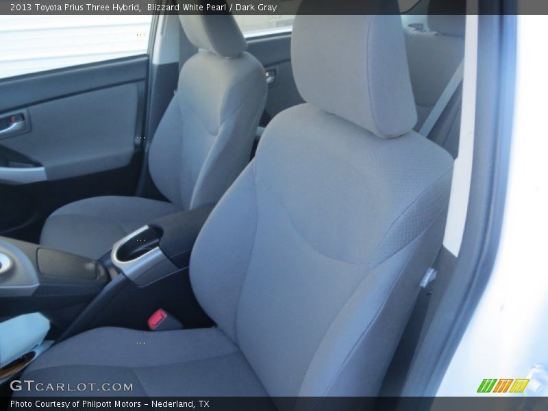 Blizzard White Pearl / Dark Gray 2013 Toyota Prius Three Hybrid