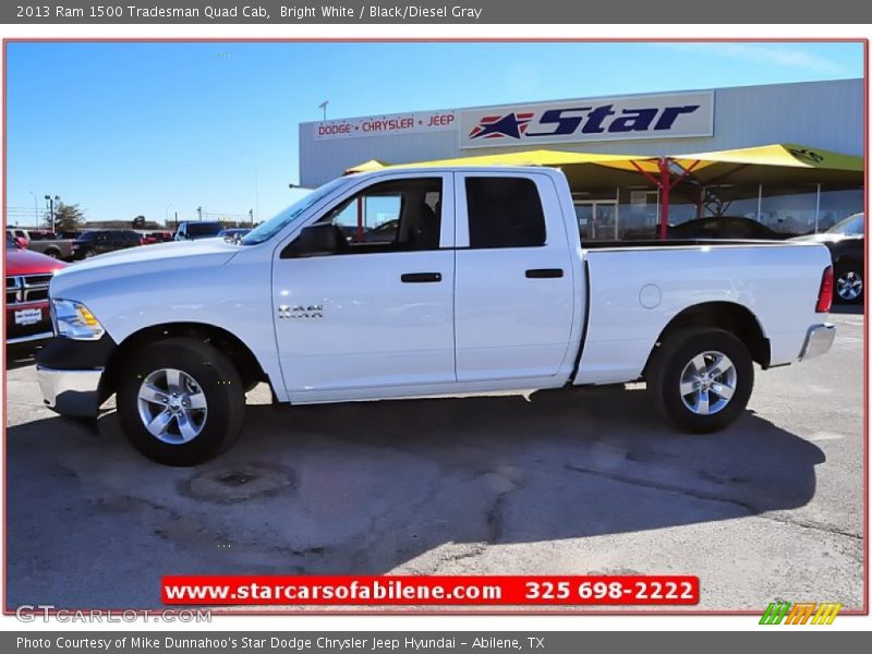 Bright White / Black/Diesel Gray 2013 Ram 1500 Tradesman Quad Cab
