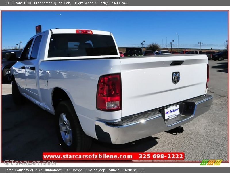 Bright White / Black/Diesel Gray 2013 Ram 1500 Tradesman Quad Cab