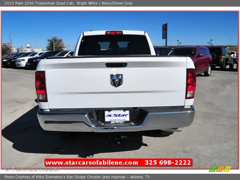 Bright White / Black/Diesel Gray 2013 Ram 1500 Tradesman Quad Cab