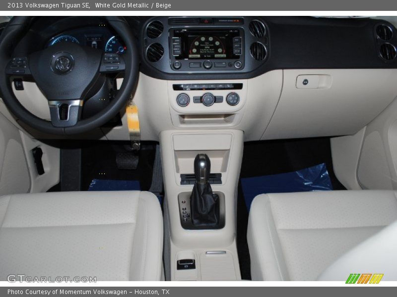 White Gold Metallic / Beige 2013 Volkswagen Tiguan SE