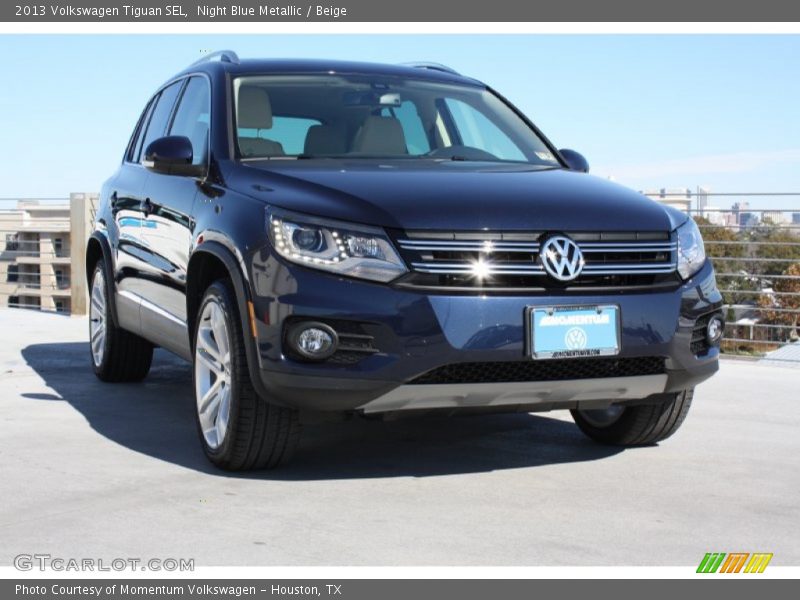 Night Blue Metallic / Beige 2013 Volkswagen Tiguan SEL