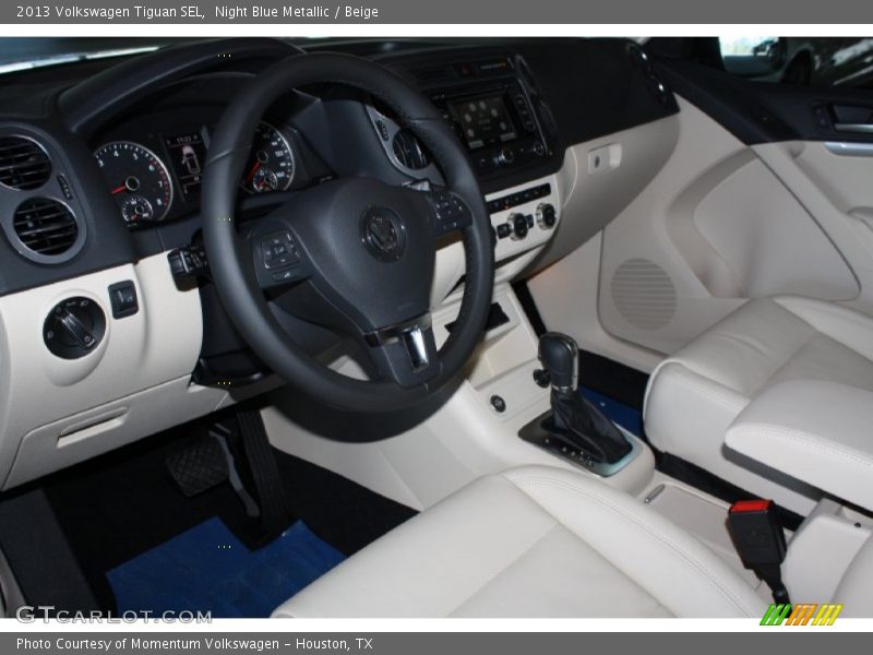 Night Blue Metallic / Beige 2013 Volkswagen Tiguan SEL