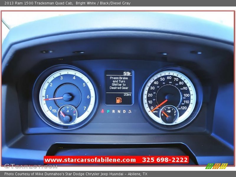 Bright White / Black/Diesel Gray 2013 Ram 1500 Tradesman Quad Cab