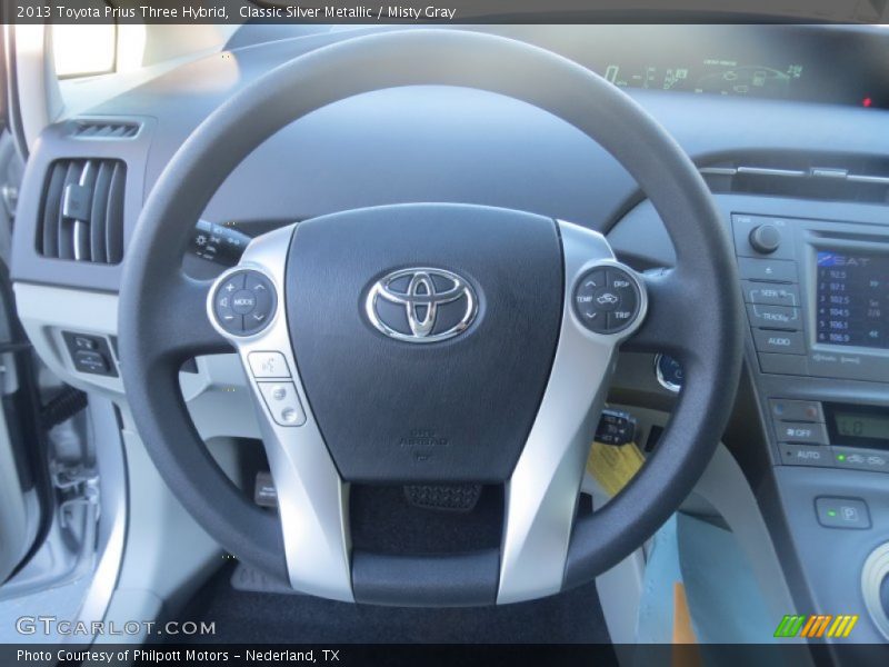Classic Silver Metallic / Misty Gray 2013 Toyota Prius Three Hybrid