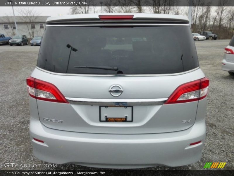 Brilliant Silver / Gray 2013 Nissan Quest 3.5 SV