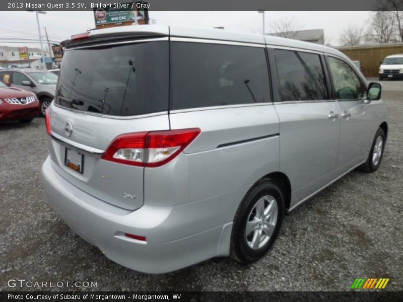 Brilliant Silver / Gray 2013 Nissan Quest 3.5 SV