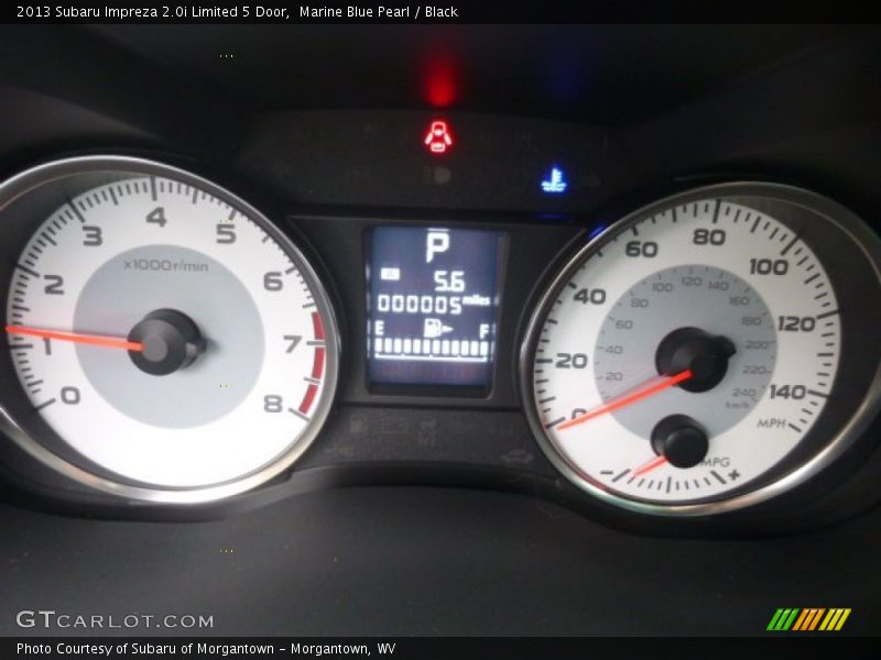  2013 Impreza 2.0i Limited 5 Door 2.0i Limited 5 Door Gauges