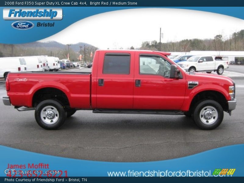 Bright Red / Medium Stone 2008 Ford F350 Super Duty XL Crew Cab 4x4