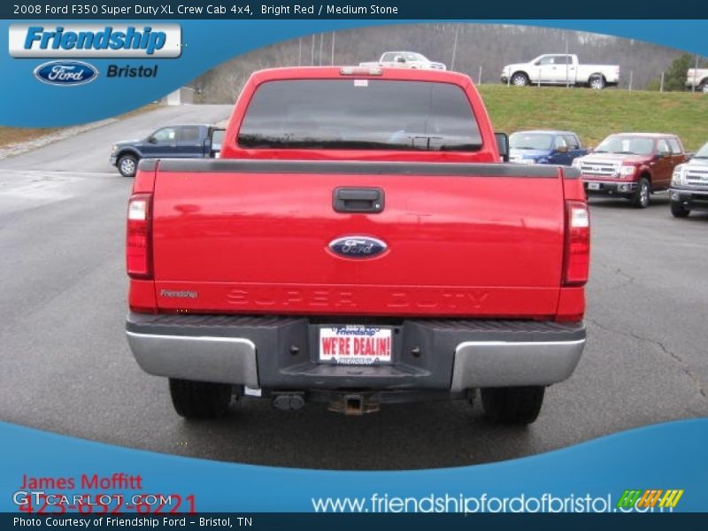 Bright Red / Medium Stone 2008 Ford F350 Super Duty XL Crew Cab 4x4