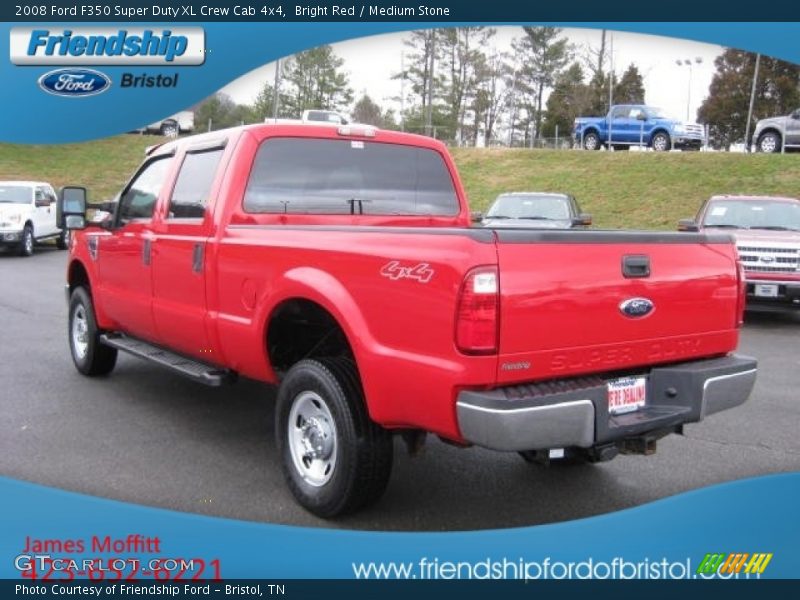Bright Red / Medium Stone 2008 Ford F350 Super Duty XL Crew Cab 4x4