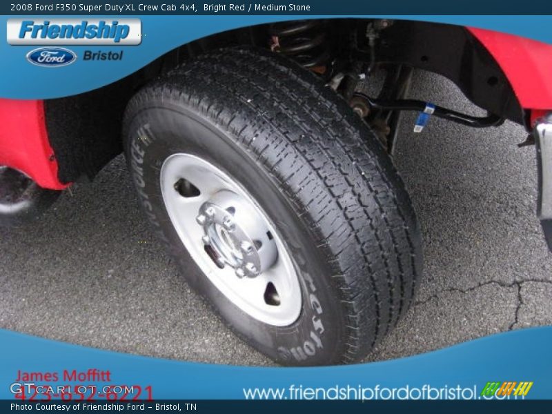 Bright Red / Medium Stone 2008 Ford F350 Super Duty XL Crew Cab 4x4
