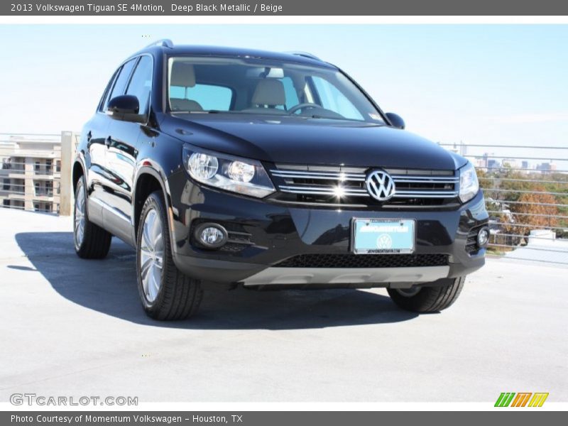 Deep Black Metallic / Beige 2013 Volkswagen Tiguan SE 4Motion