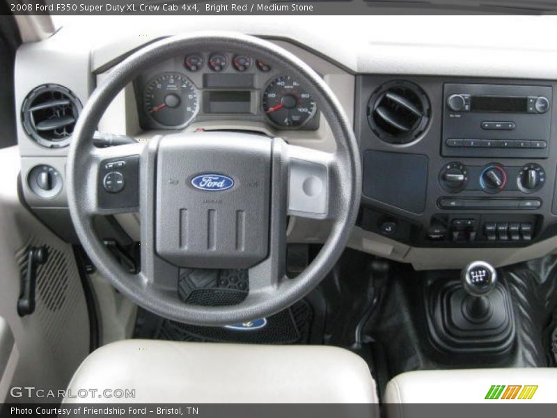 Bright Red / Medium Stone 2008 Ford F350 Super Duty XL Crew Cab 4x4