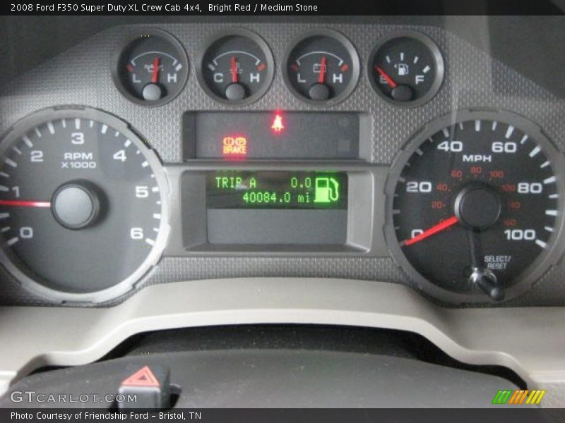 Bright Red / Medium Stone 2008 Ford F350 Super Duty XL Crew Cab 4x4