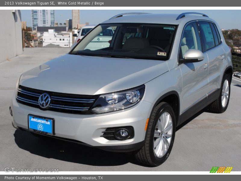 White Gold Metallic / Beige 2013 Volkswagen Tiguan SE