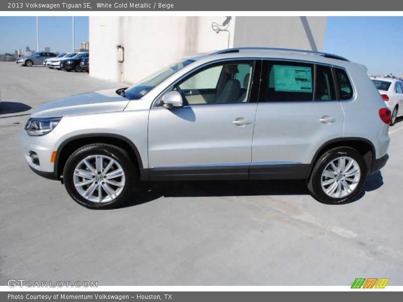 White Gold Metallic / Beige 2013 Volkswagen Tiguan SE