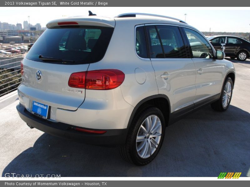 White Gold Metallic / Beige 2013 Volkswagen Tiguan SE