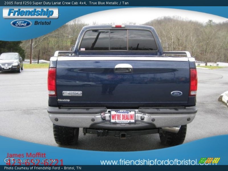 True Blue Metallic / Tan 2005 Ford F250 Super Duty Lariat Crew Cab 4x4