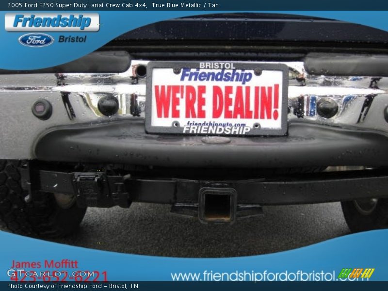 True Blue Metallic / Tan 2005 Ford F250 Super Duty Lariat Crew Cab 4x4