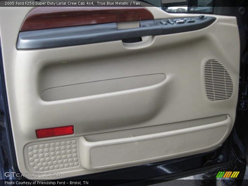 True Blue Metallic / Tan 2005 Ford F250 Super Duty Lariat Crew Cab 4x4