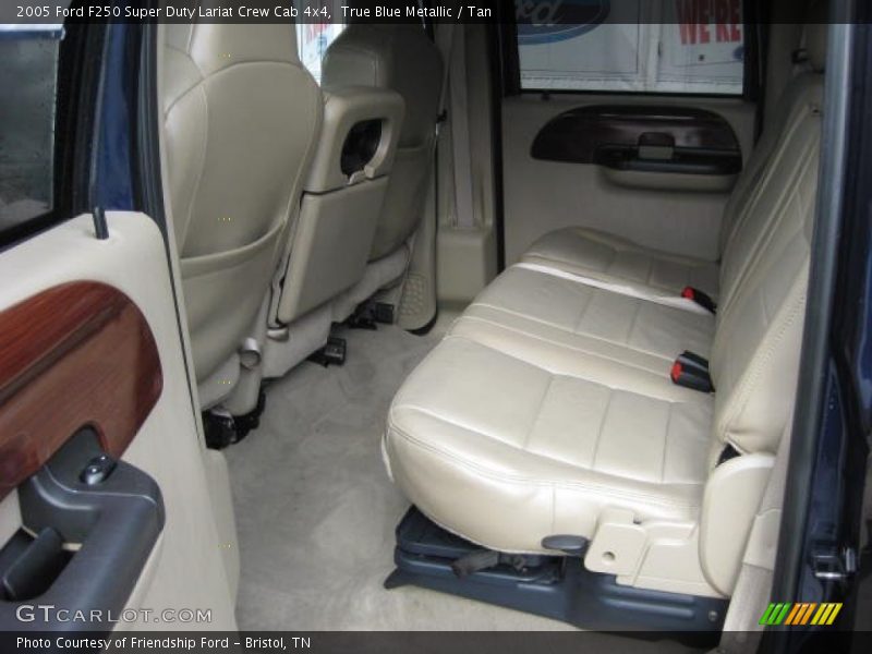 True Blue Metallic / Tan 2005 Ford F250 Super Duty Lariat Crew Cab 4x4