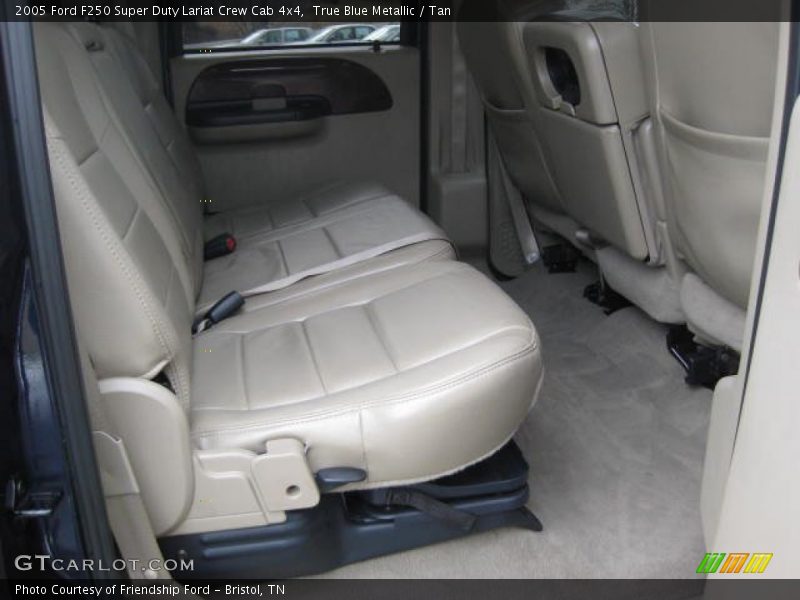 True Blue Metallic / Tan 2005 Ford F250 Super Duty Lariat Crew Cab 4x4