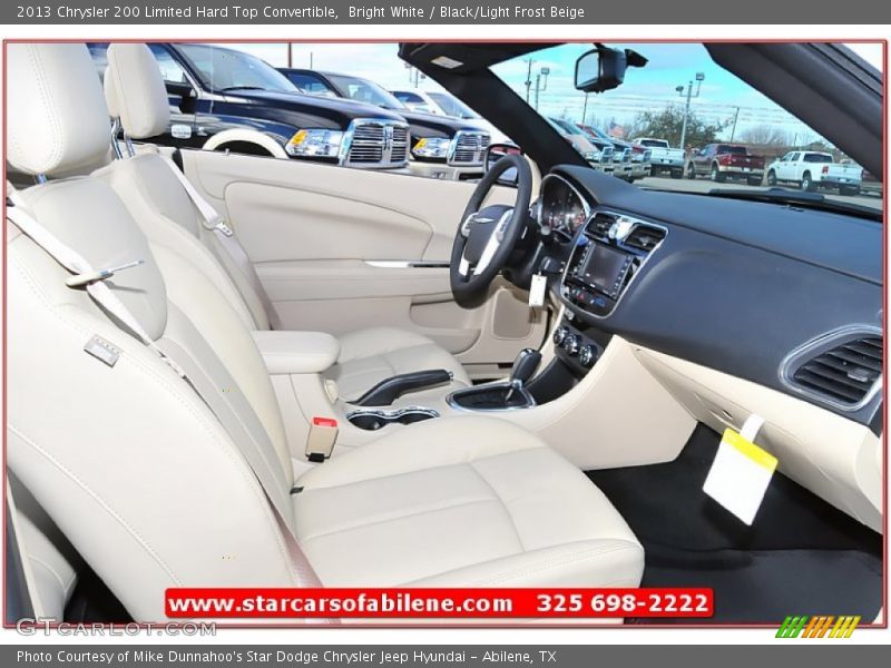 Bright White / Black/Light Frost Beige 2013 Chrysler 200 Limited Hard Top Convertible