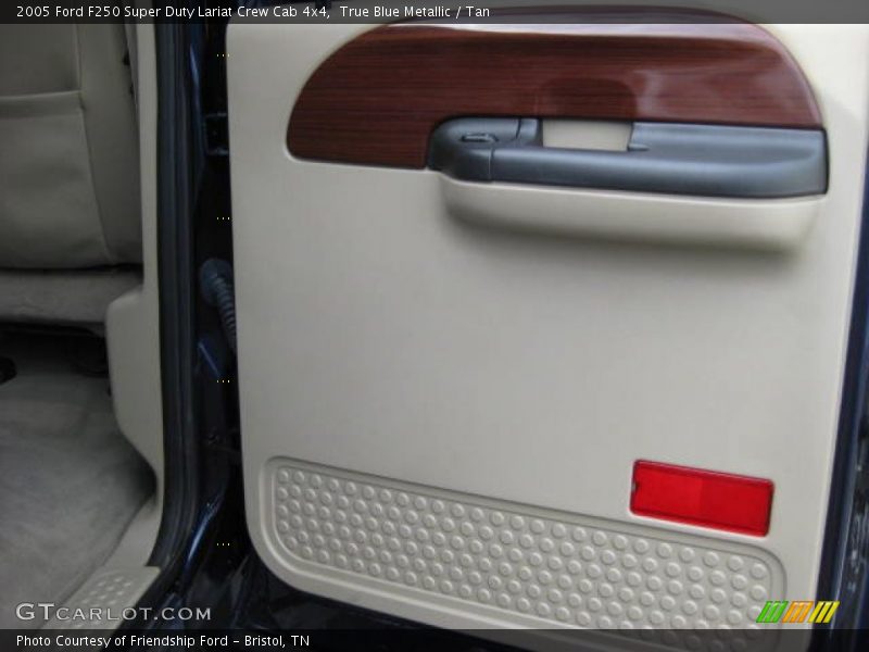 True Blue Metallic / Tan 2005 Ford F250 Super Duty Lariat Crew Cab 4x4