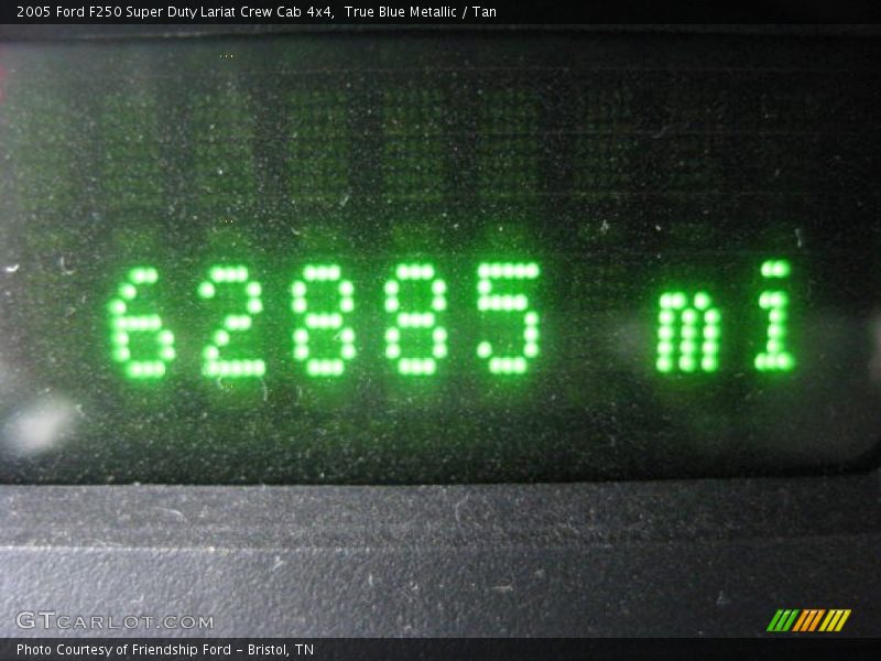 True Blue Metallic / Tan 2005 Ford F250 Super Duty Lariat Crew Cab 4x4