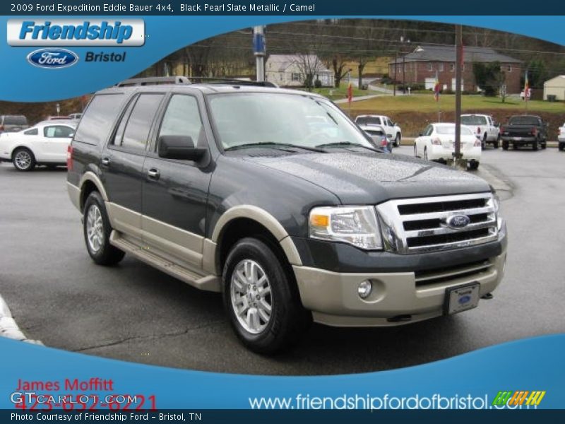 Black Pearl Slate Metallic / Camel 2009 Ford Expedition Eddie Bauer 4x4