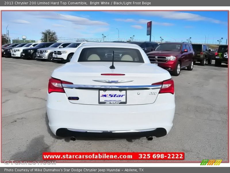 Bright White / Black/Light Frost Beige 2013 Chrysler 200 Limited Hard Top Convertible