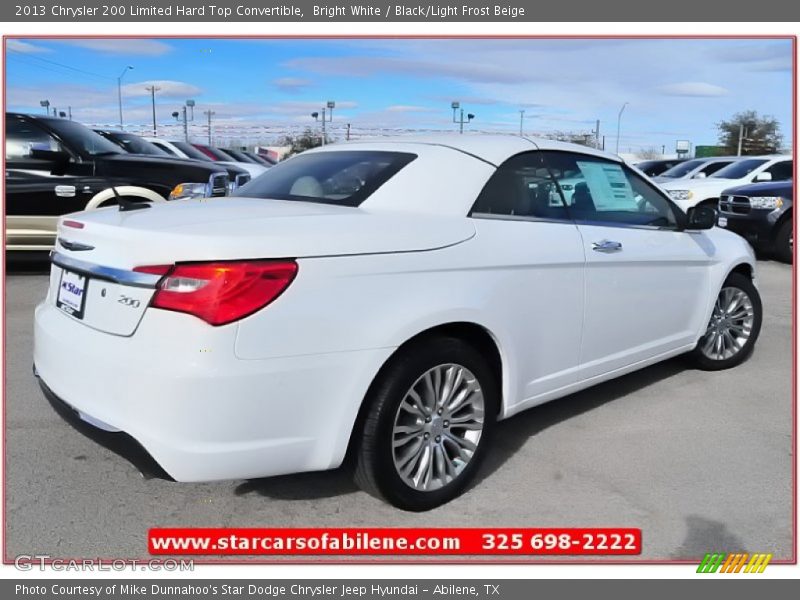 Bright White / Black/Light Frost Beige 2013 Chrysler 200 Limited Hard Top Convertible