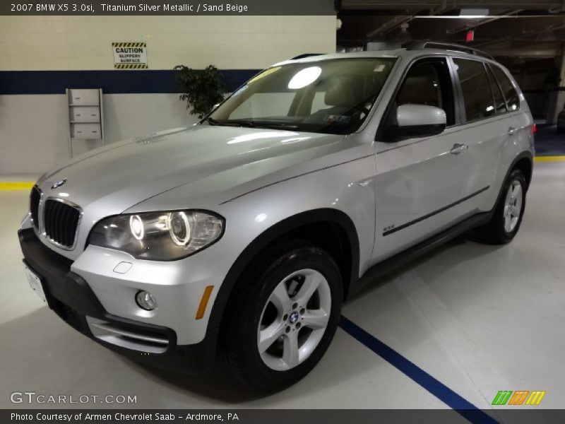Titanium Silver Metallic / Sand Beige 2007 BMW X5 3.0si