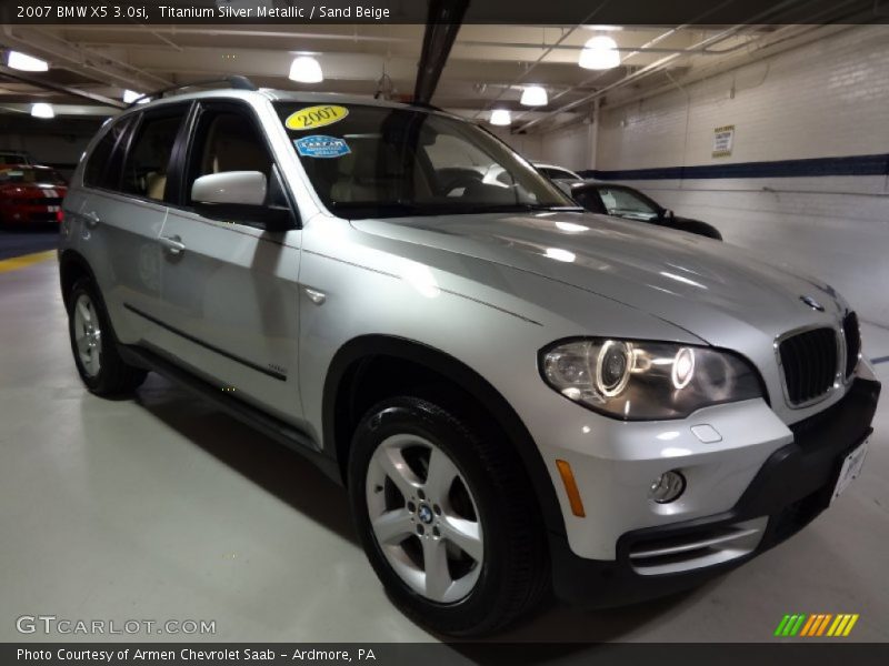 Titanium Silver Metallic / Sand Beige 2007 BMW X5 3.0si