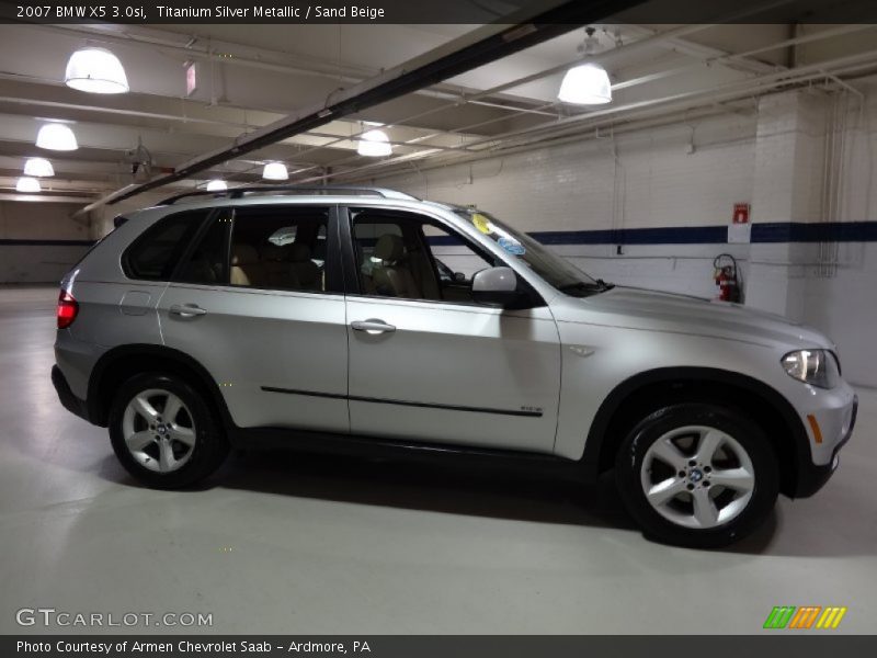Titanium Silver Metallic / Sand Beige 2007 BMW X5 3.0si