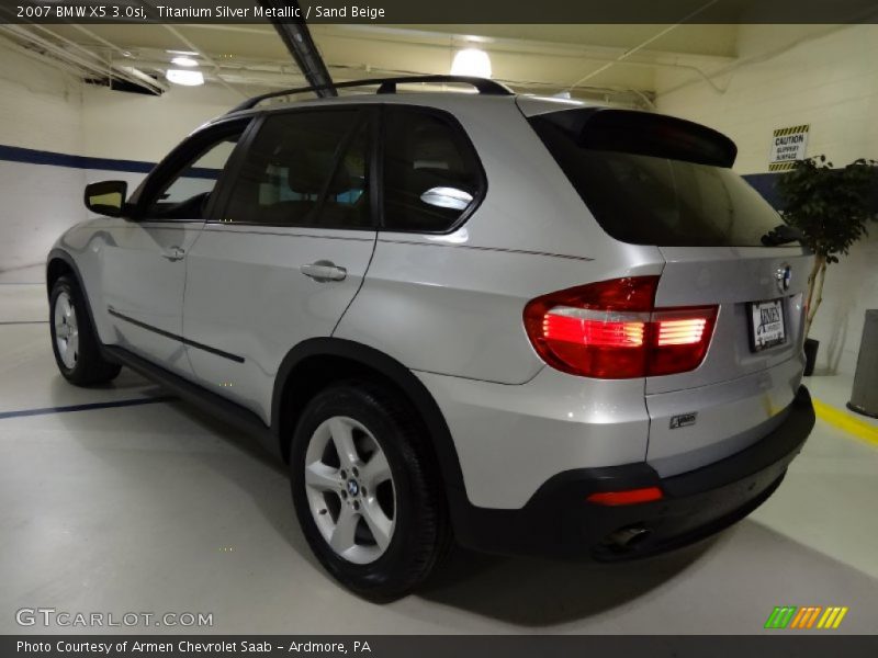 Titanium Silver Metallic / Sand Beige 2007 BMW X5 3.0si