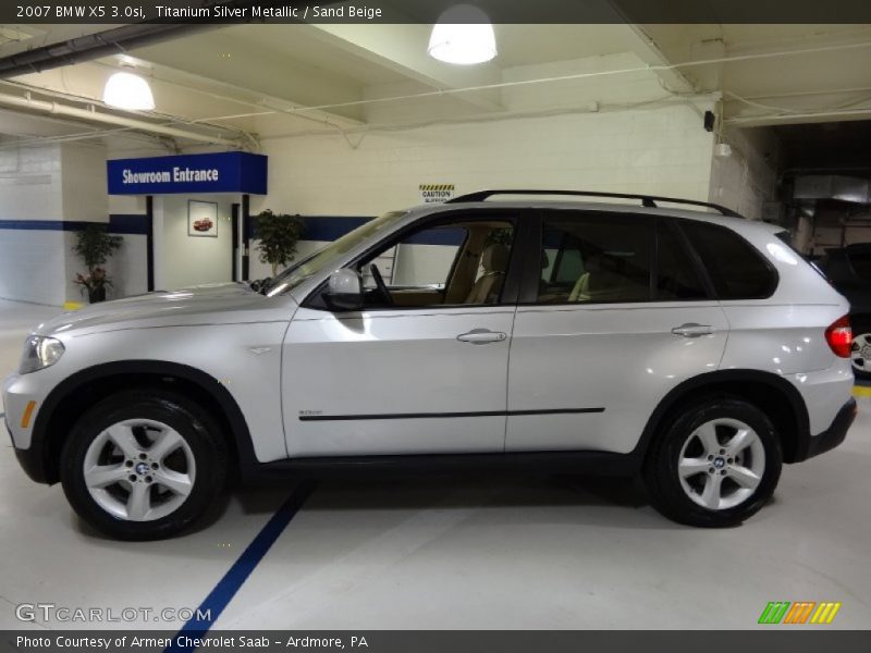Titanium Silver Metallic / Sand Beige 2007 BMW X5 3.0si