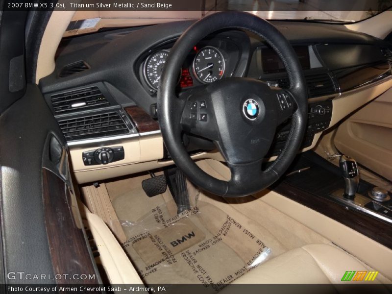 Titanium Silver Metallic / Sand Beige 2007 BMW X5 3.0si