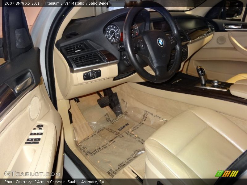 Titanium Silver Metallic / Sand Beige 2007 BMW X5 3.0si