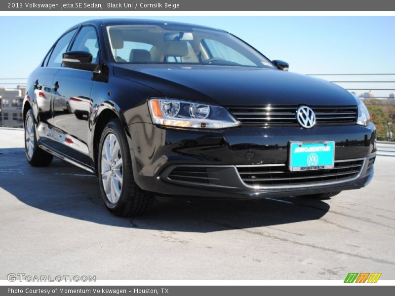 Black Uni / Cornsilk Beige 2013 Volkswagen Jetta SE Sedan